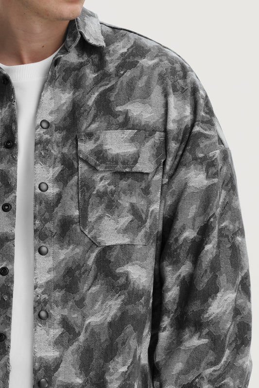 Grey Camo Denim Jacket - MYS