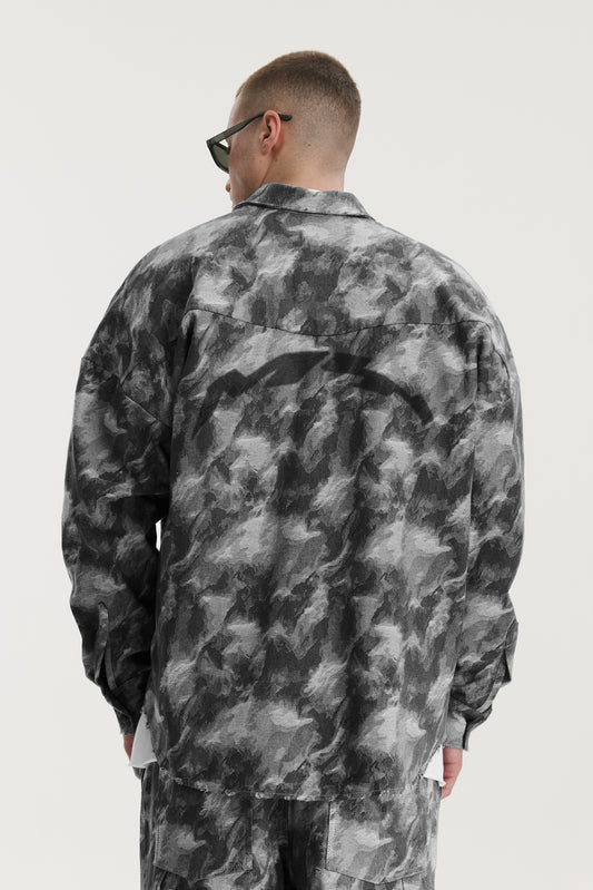 Grey Camo Denim Jacket - MYS