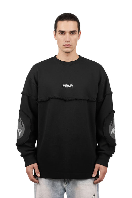 Abyss Frayed Crewneck