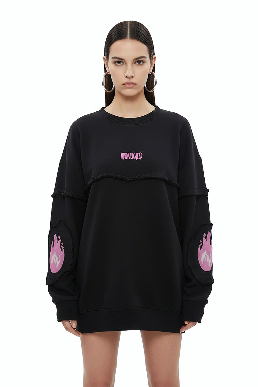 Pink Abyss Frayed Crewneck - MYS