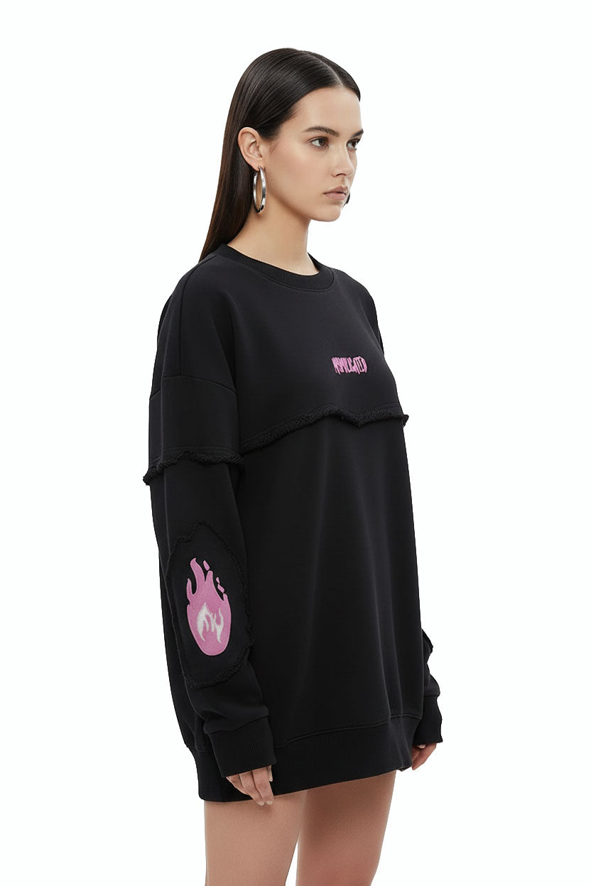 Pink Abyss Frayed Crewneck - MYS