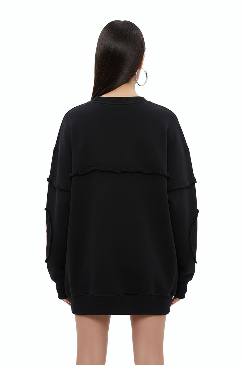 Pink Abyss Frayed Crewneck - MYS