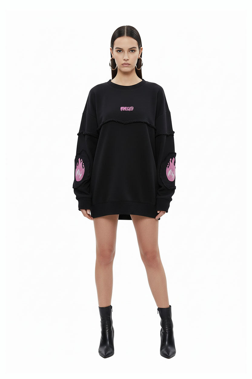 Pink Abyss Frayed Crewneck - MYS