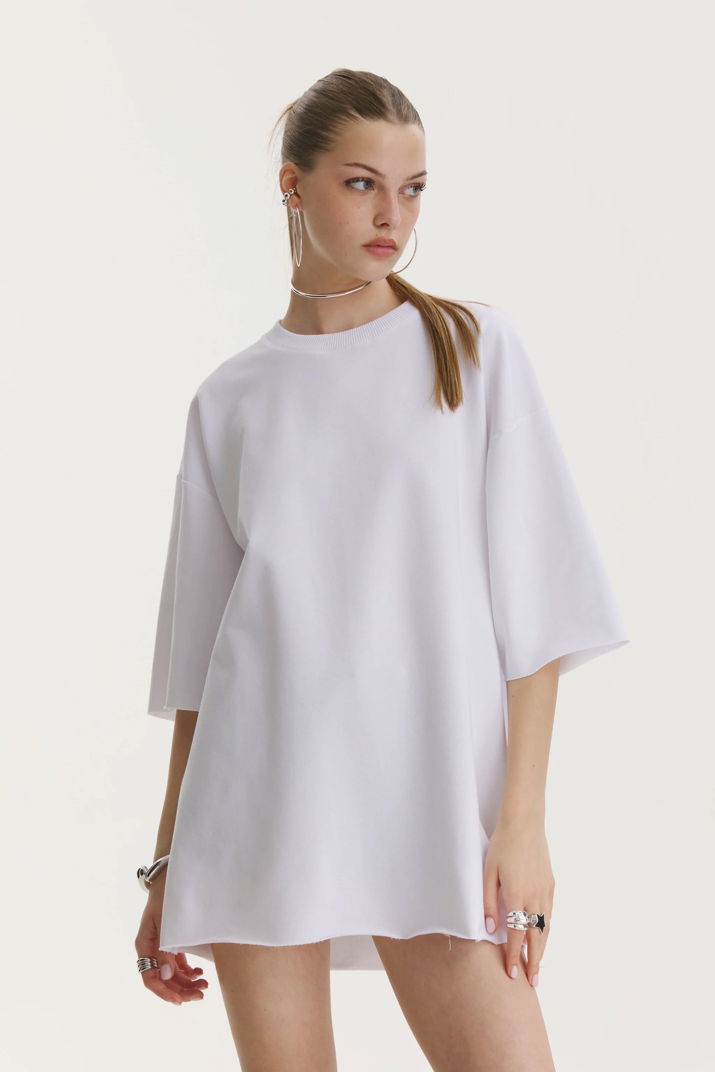 Anxiety Oversized White T-shirt