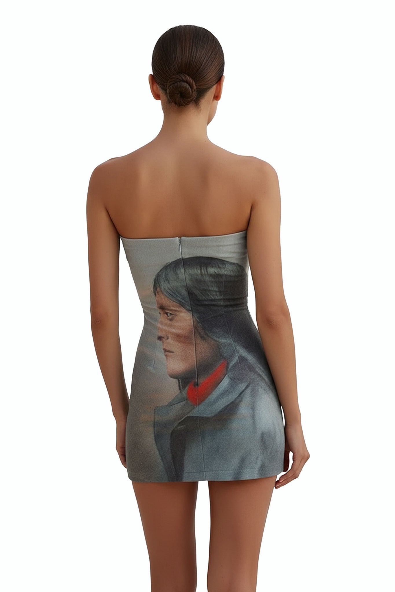 Beige Full-Print Dress - MYS