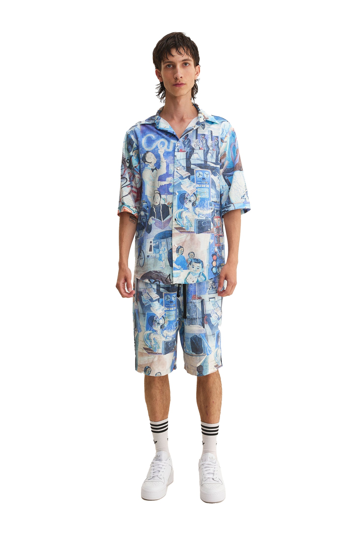 Short Sleeve Shirt & Bermuda Set Graffiti (recycled fabric) - MYS