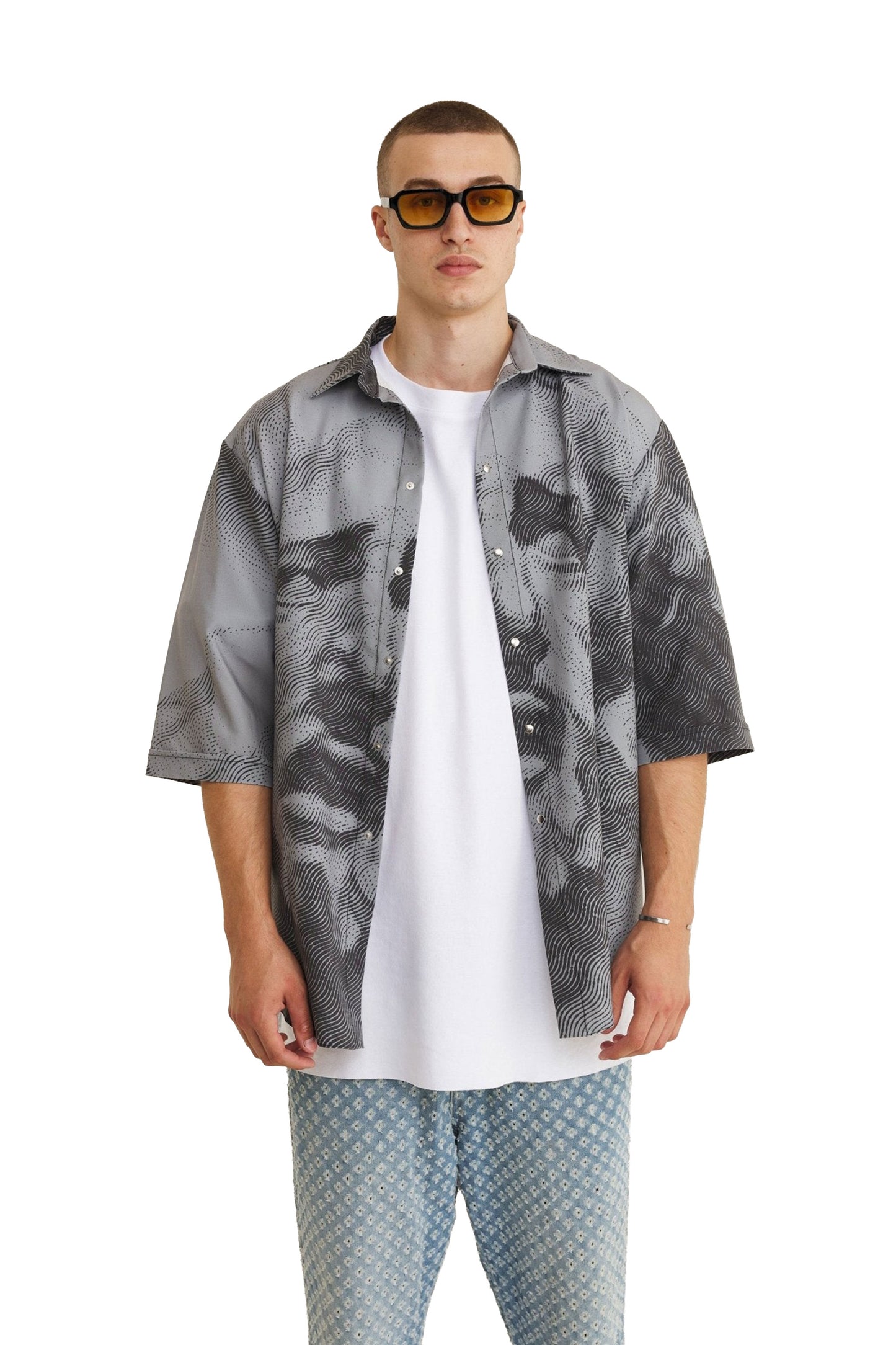 Short Sleeve Shirt Grey (recycled fabric) - MYS