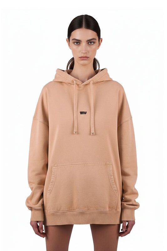 Oversized Vintage Hoodie Latte - MYS