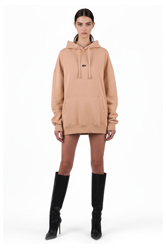 Oversized Vintage Hoodie Latte - MYS