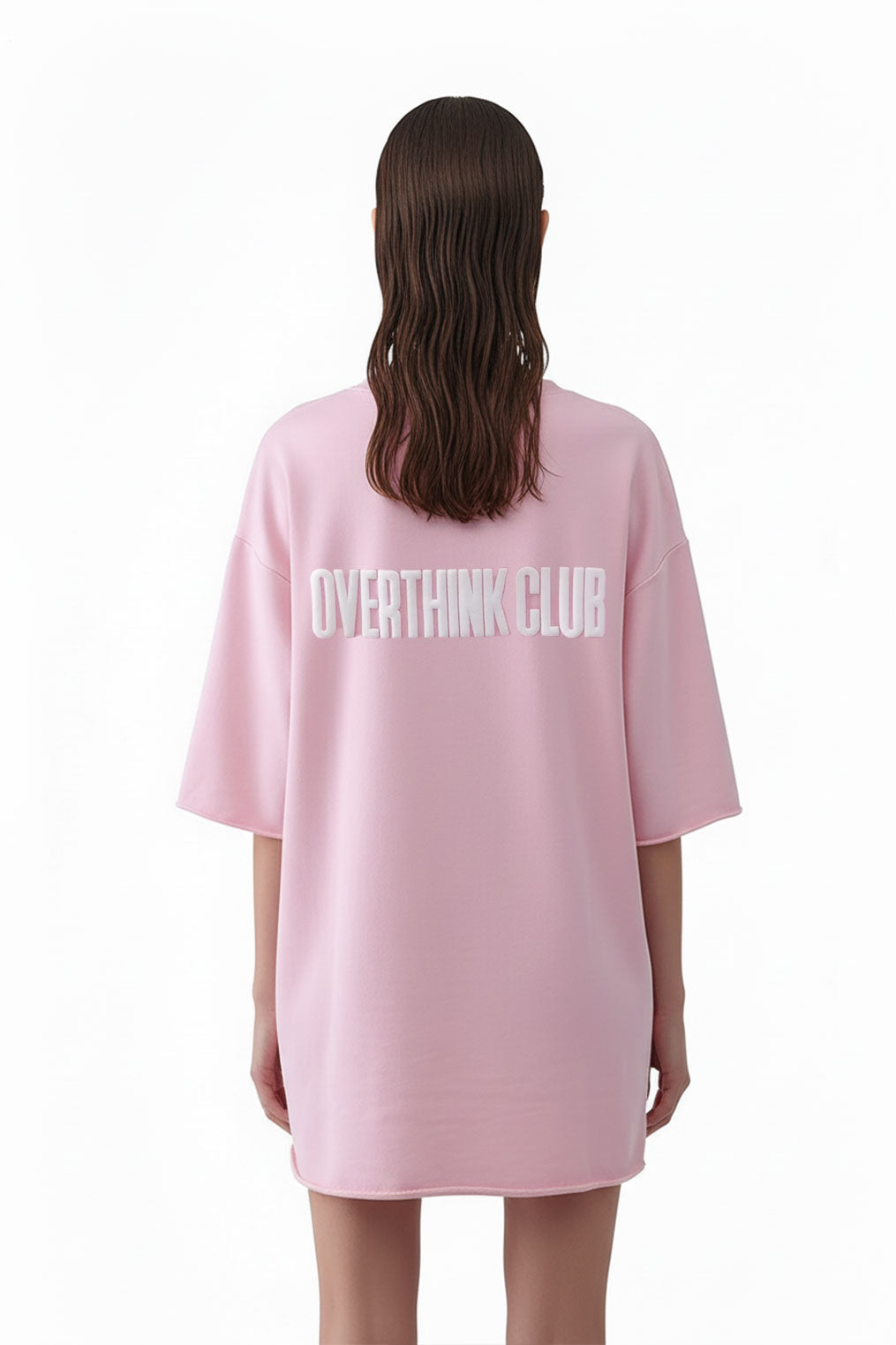 Overthink Club Oversized Pink T-shirt