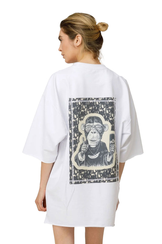Pop Cola Obey White Oversized T-shirt