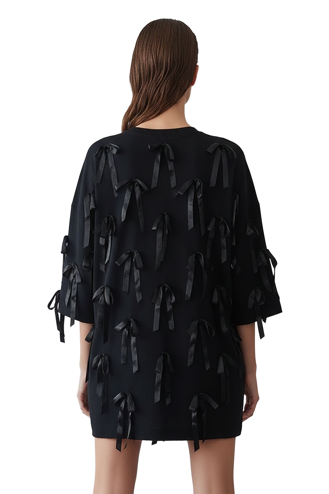 Oversized Black Ribbon T-shirt