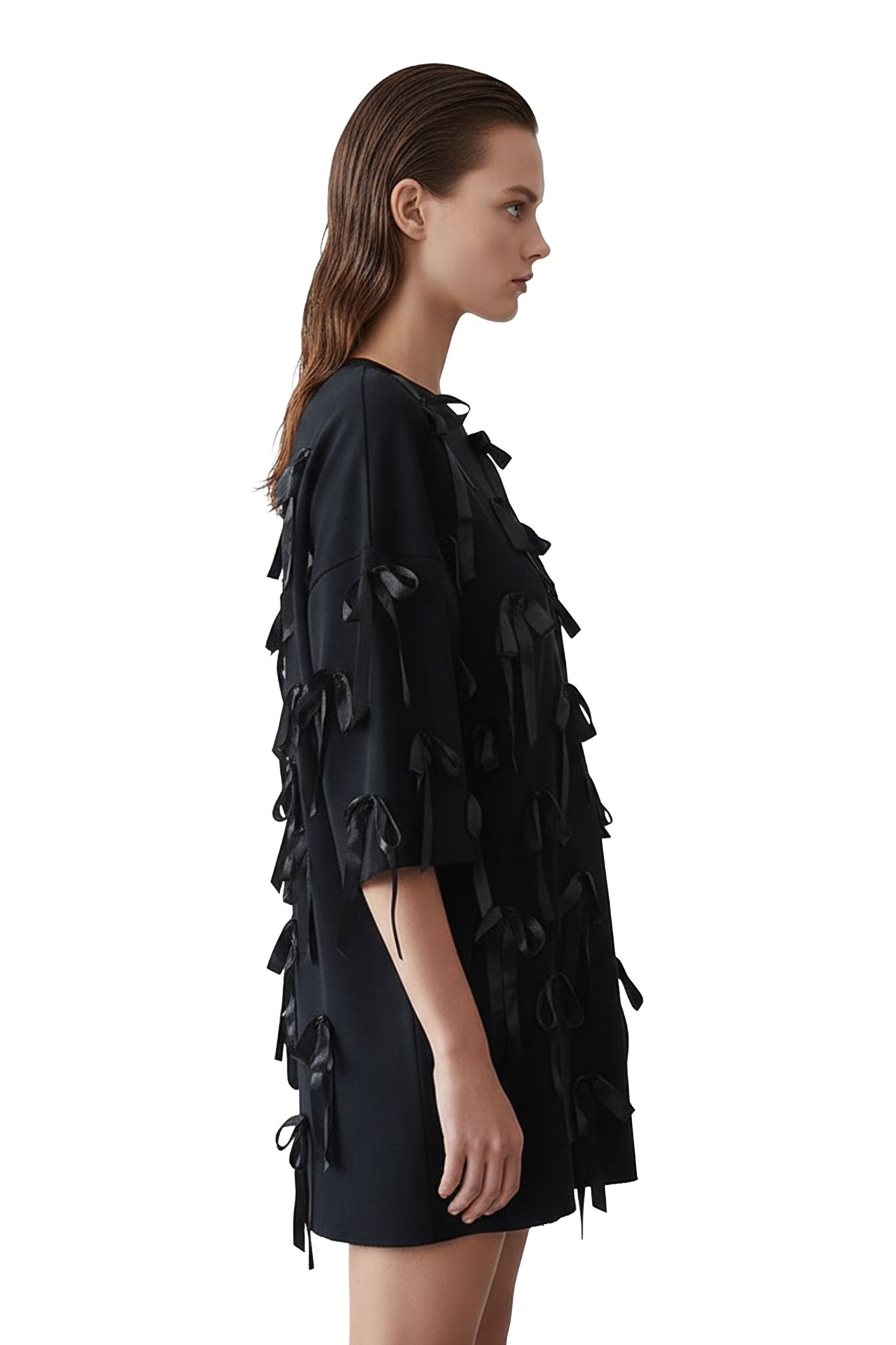 Oversized Black Ribbon T-shirt