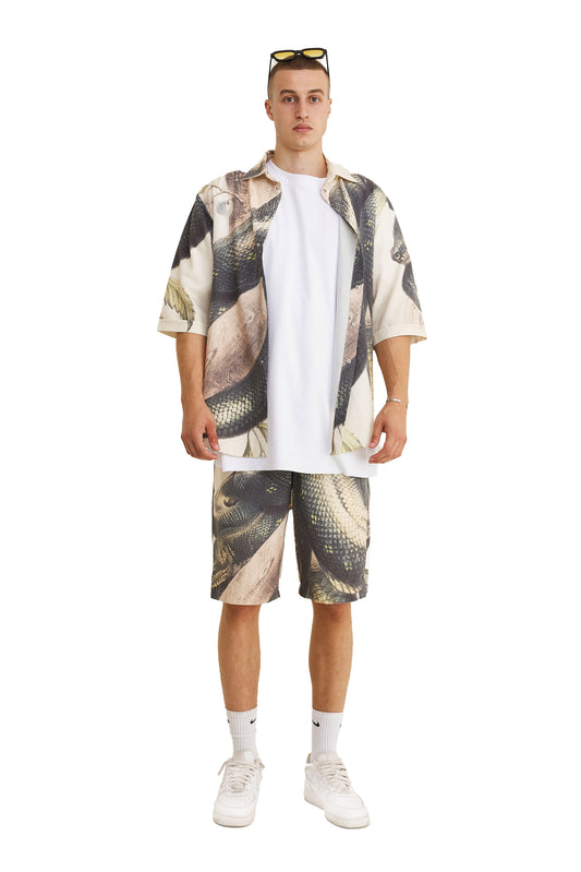 Short Sleeve Shirt & Bermuda Set Snake (recycled fabric) - MYS