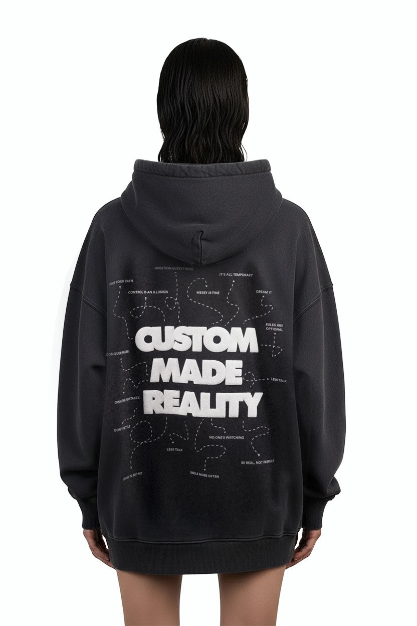 Vintage Puff Print Oversized Hoodie - MYS