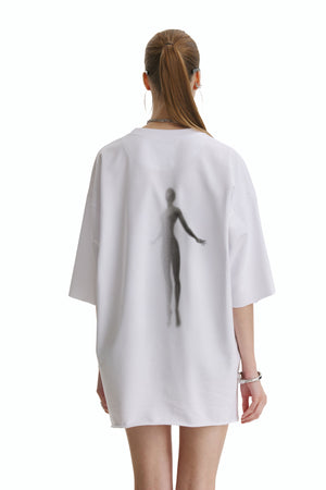 Oversized Cotton White T-shirt Spirit - MYS