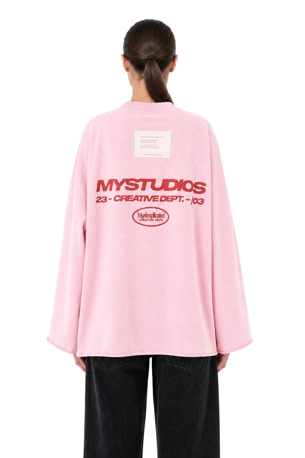 MYSTUDIOS Pink Oversized Tee - MYS - back