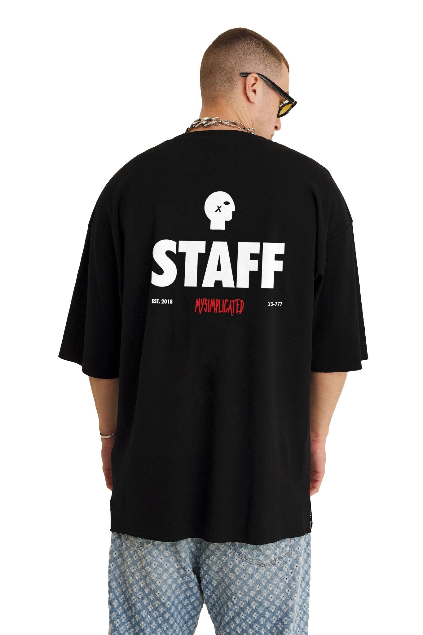 Oversized Black T-shirt Staff - MYS