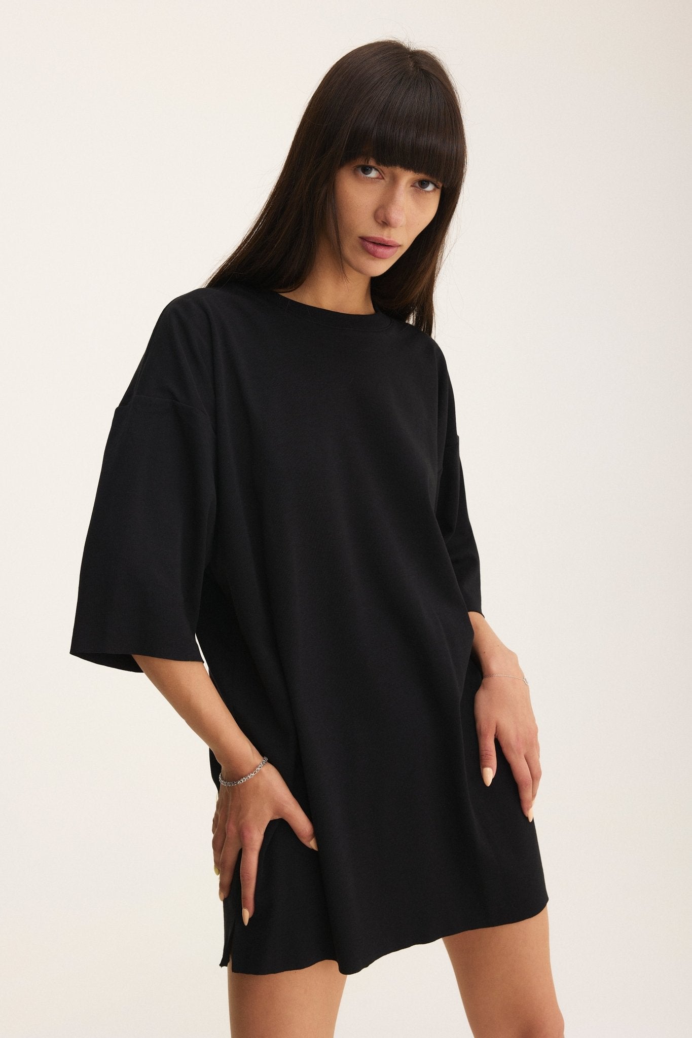 Oversized Black T-shirt Superwoman - MYS