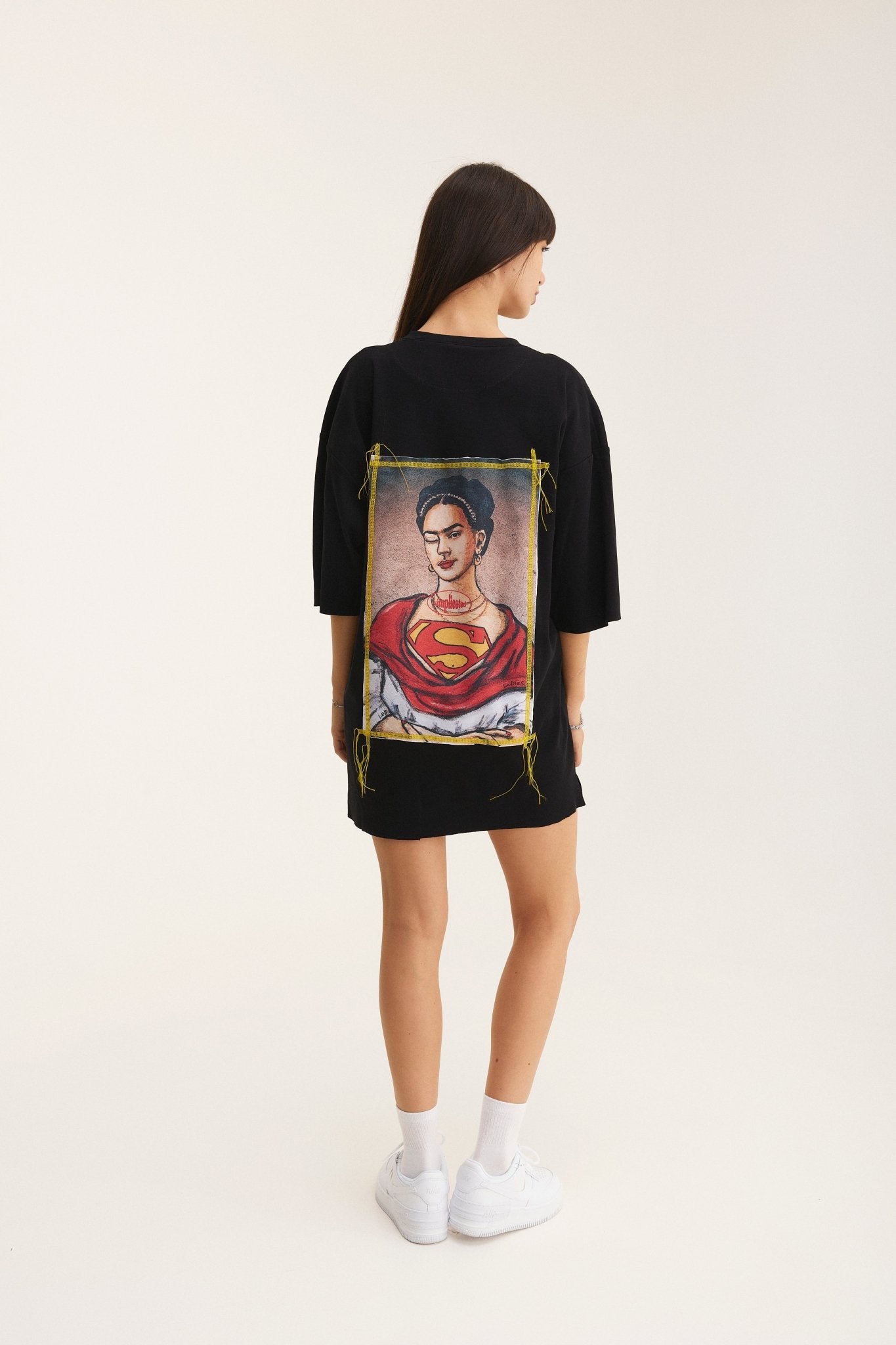 Oversized Black T-shirt Superwoman - MYS