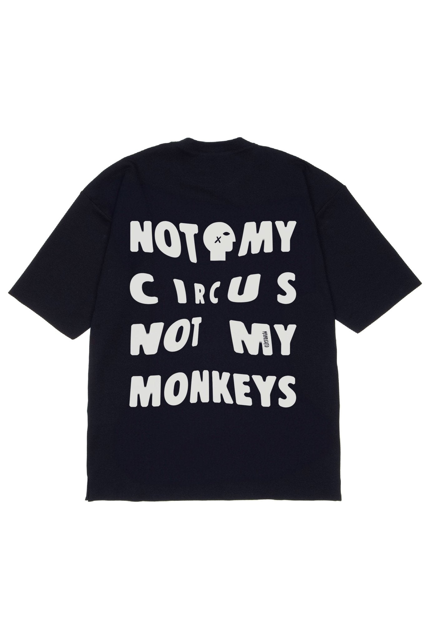 Oversized Cotton Black T-shirt Circus - MYS