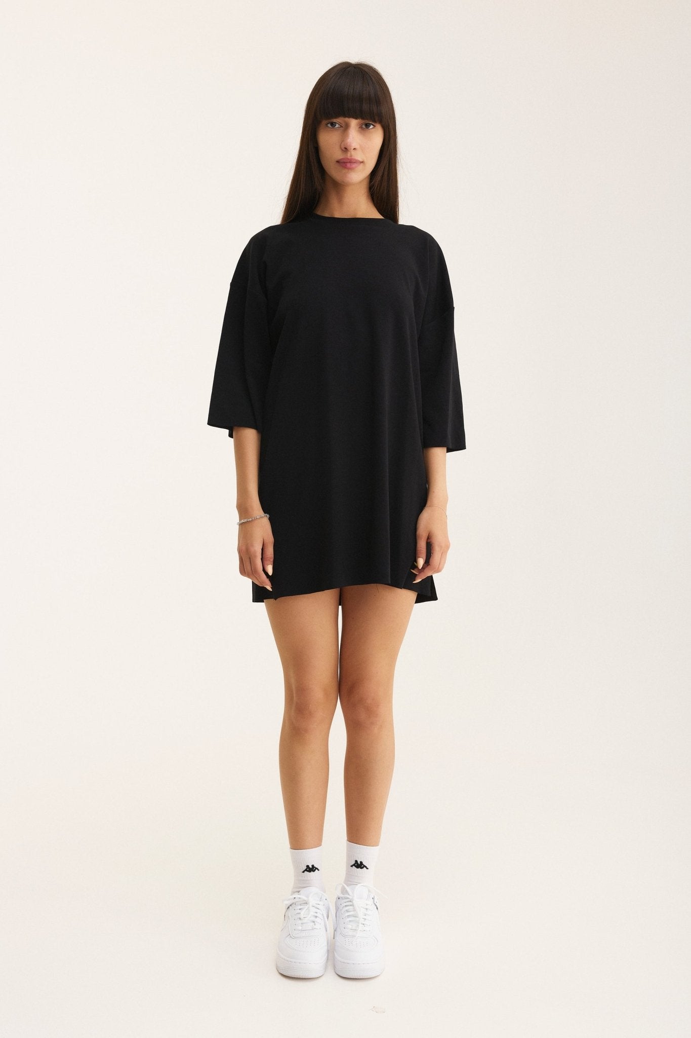 Oversized Cotton Black T-shirt Focus - MYS