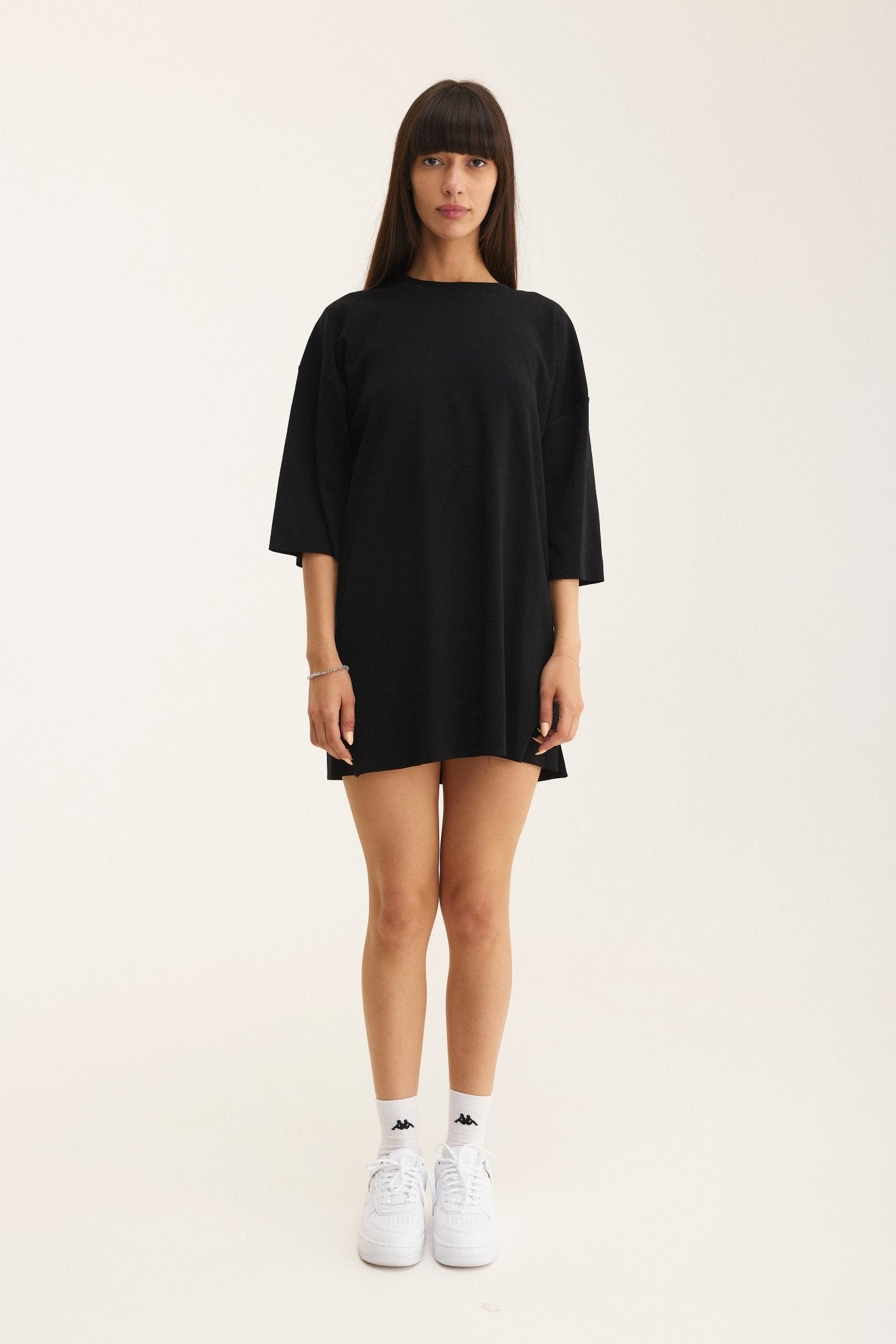 Oversized Cotton Black T-shirt Spirit - MYS