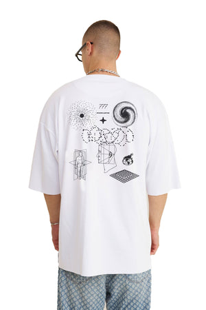 Oversized Cotton White T-shirt 777 - MYS