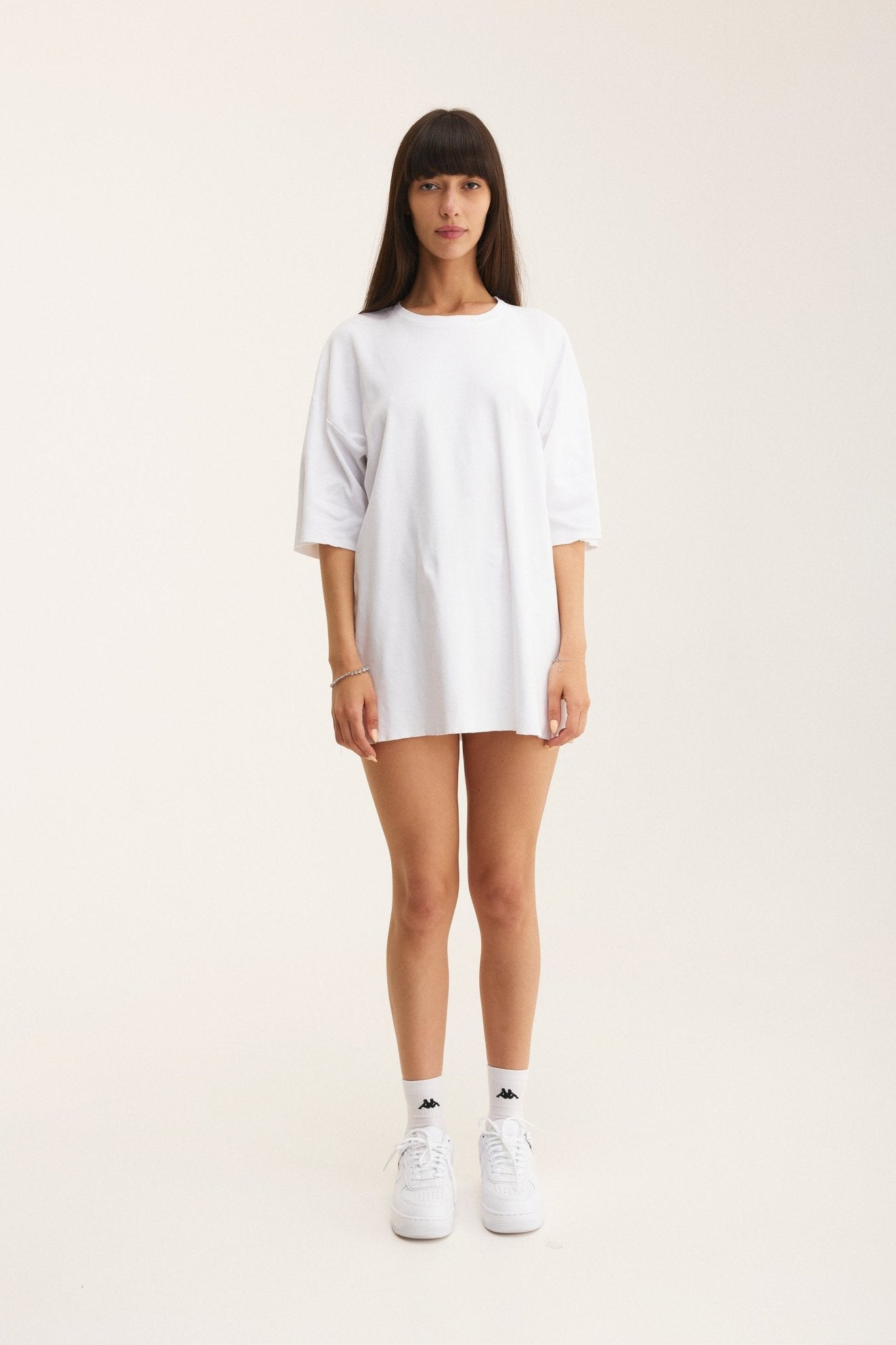 Oversized Cotton White T-shirt Focus - MYS