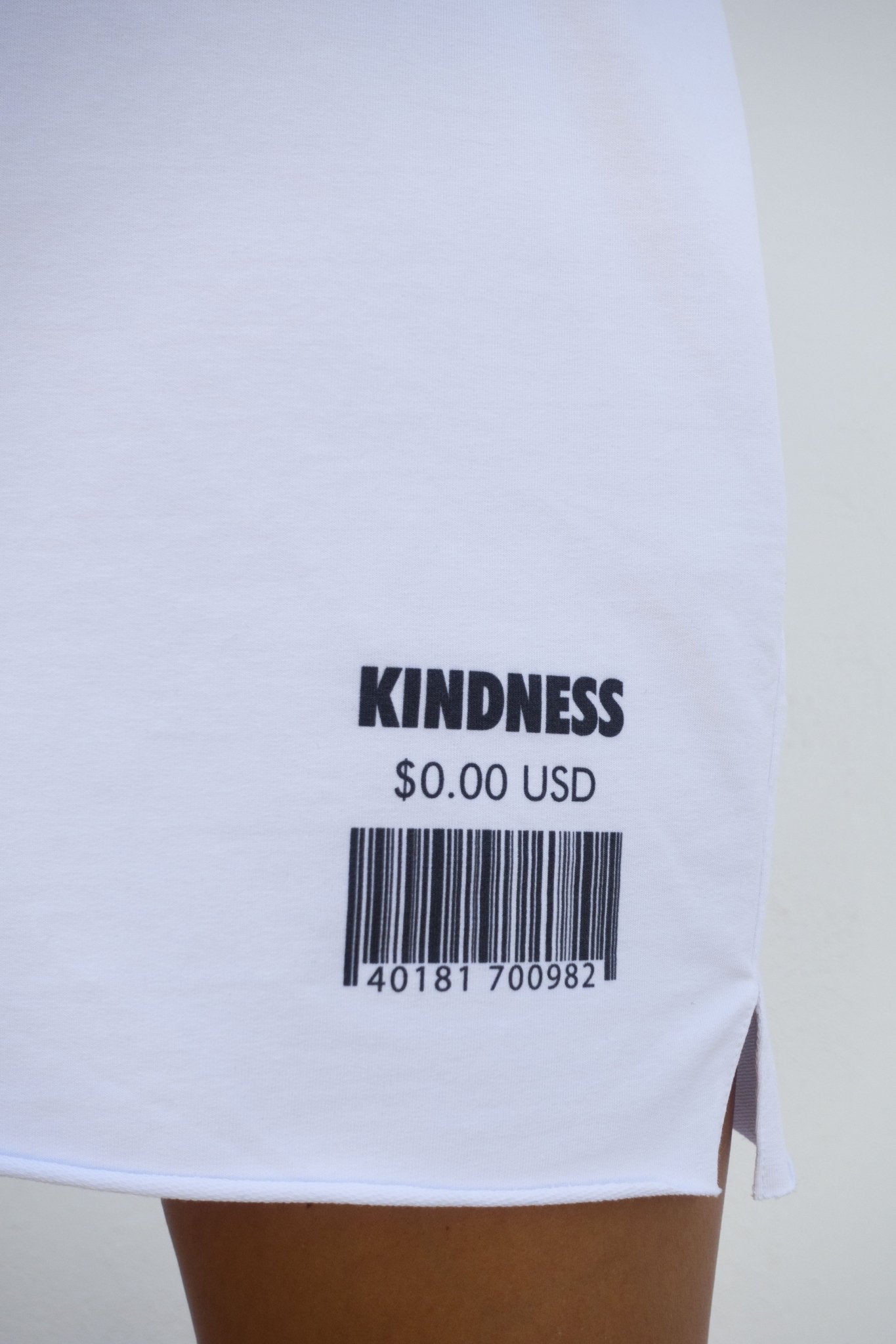 Oversized Cotton White T-shirt Kindness - MYS