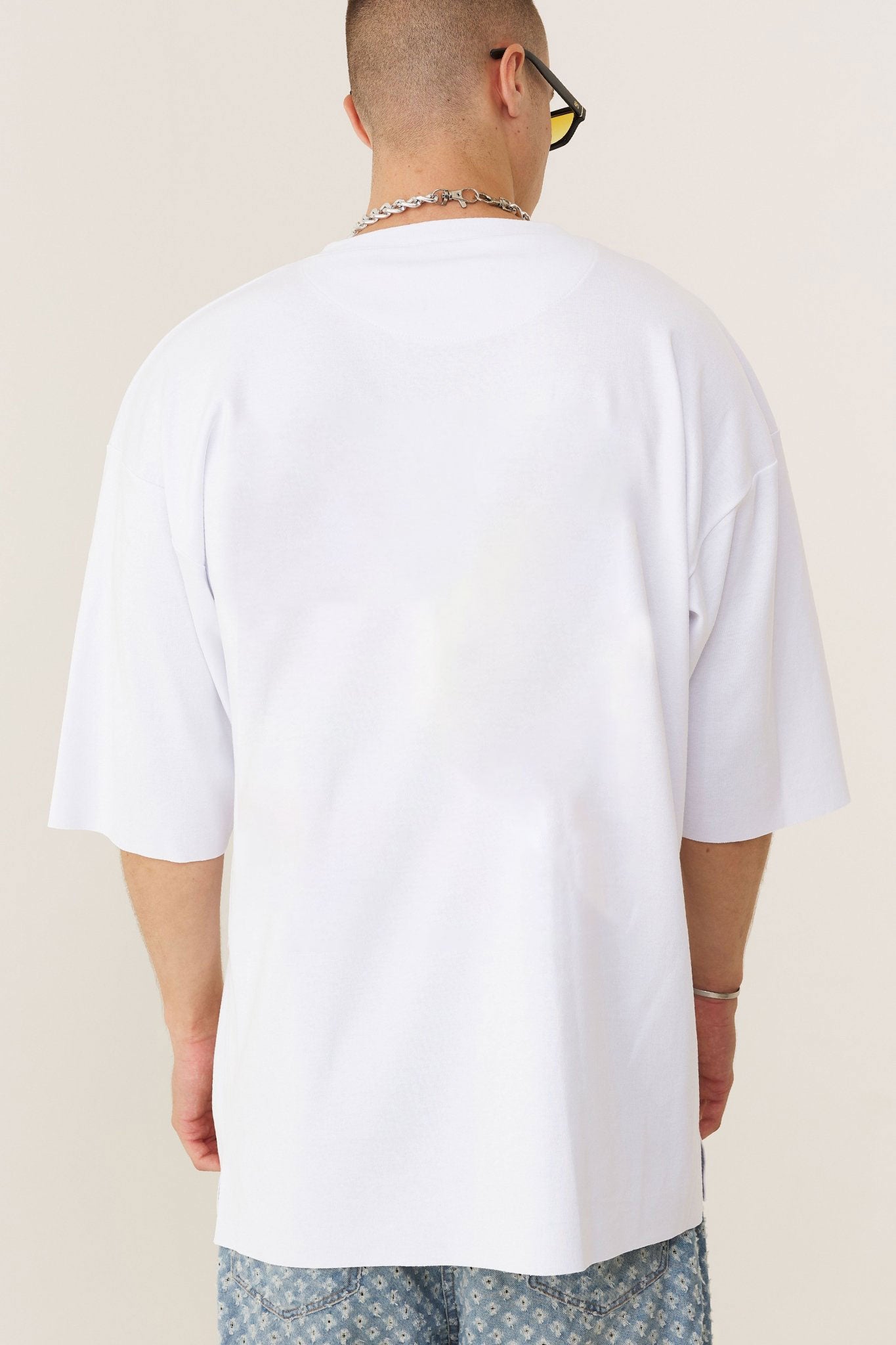 Oversized Cotton White T-shirt Kindness - MYS