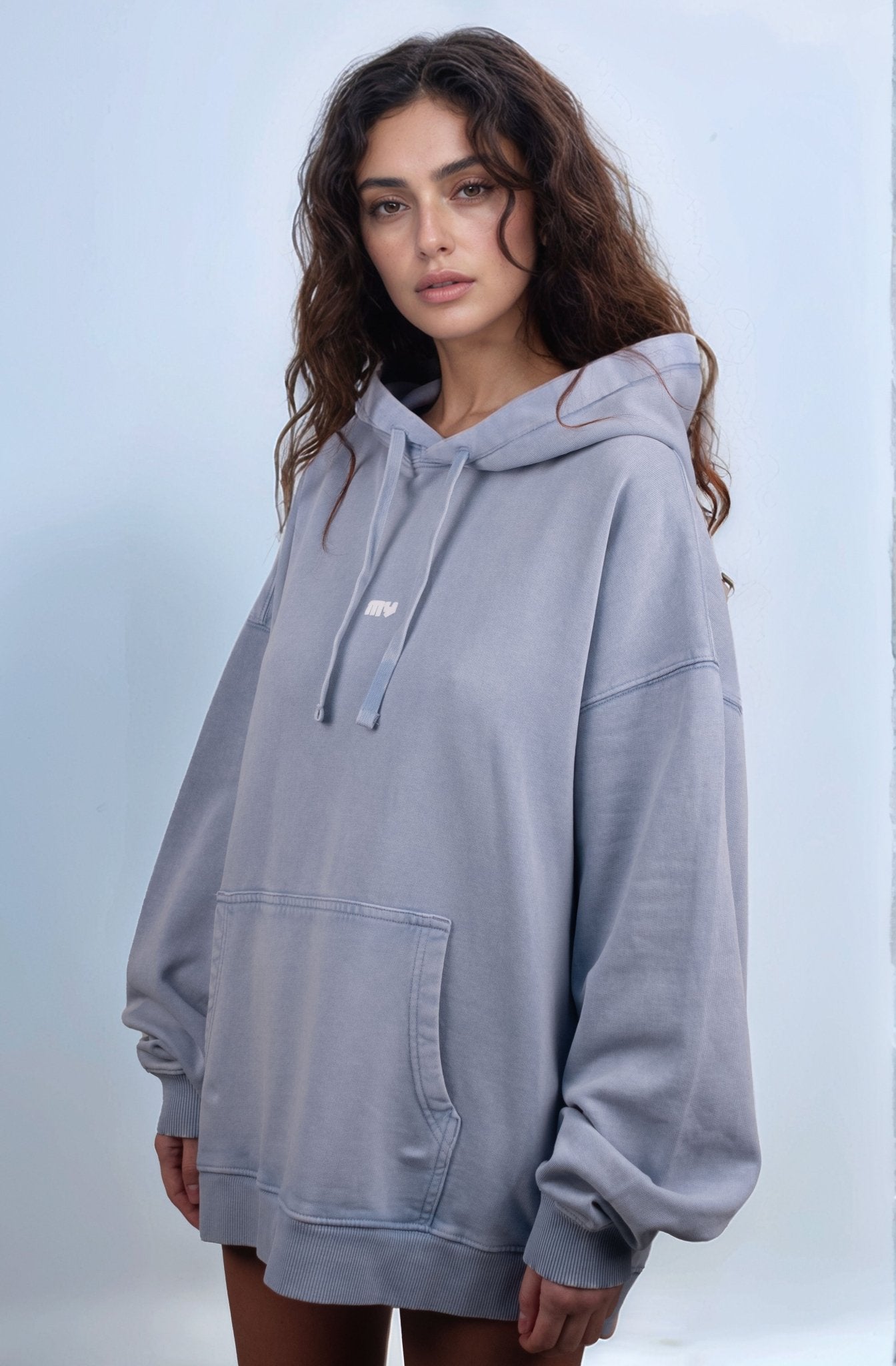 Oversized Vintage Shadow Gaze Hoodie - MYS