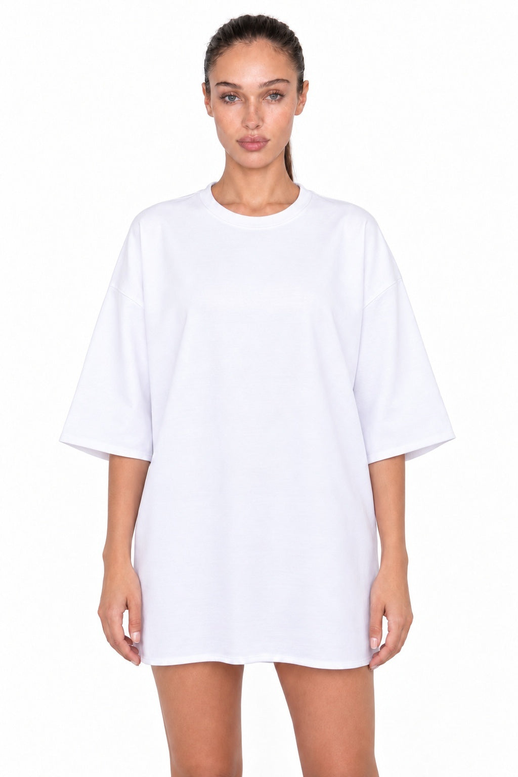 Oversized White T-shirt Superwoman - MYS