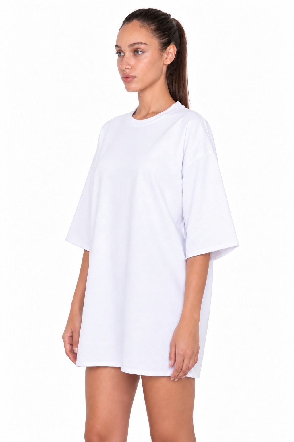 Oversized White T-shirt Superwoman - MYS