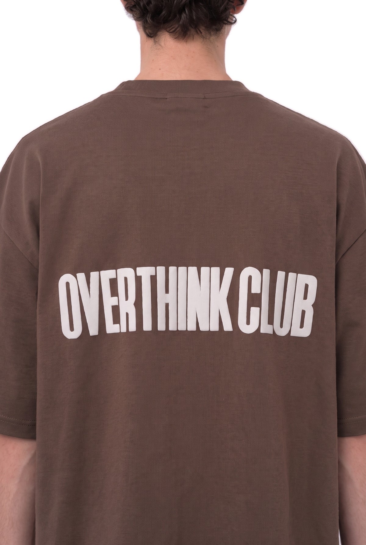 Overthink Club Brown T-Shirt men – back print detail