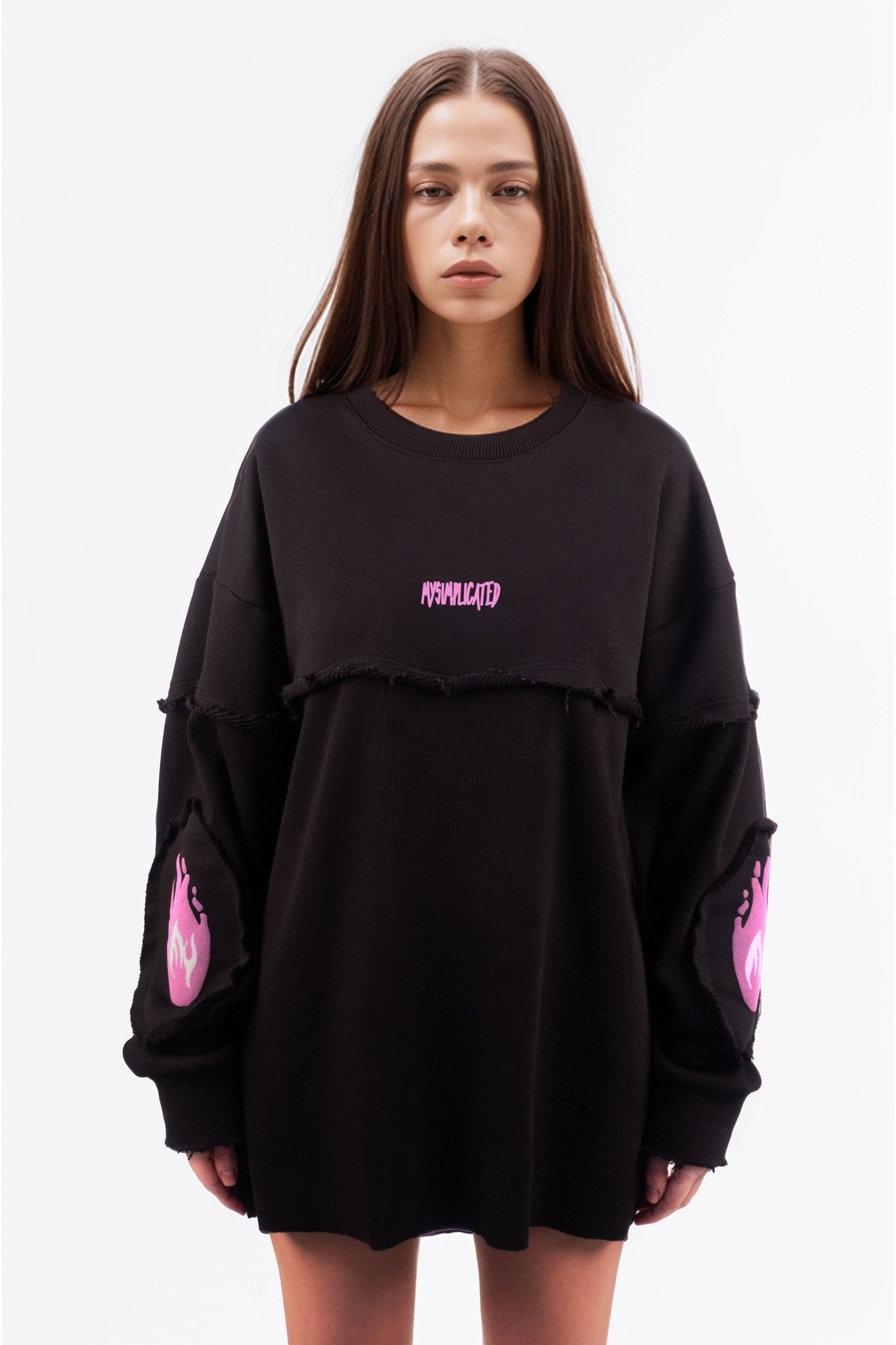 Pink Abyss Frayed Crewneck - MYS