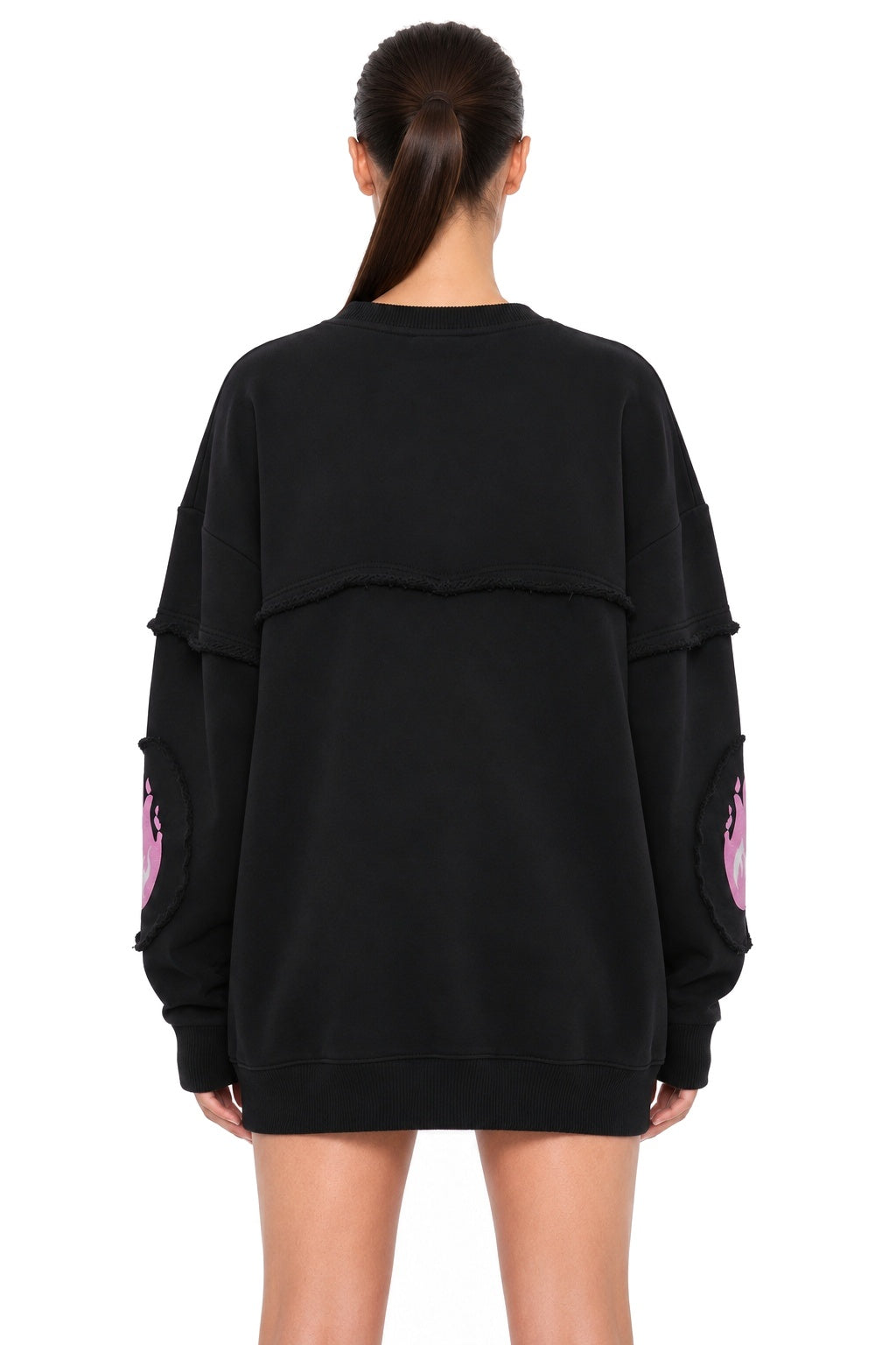 Pink Abyss Frayed Crewneck - MYS