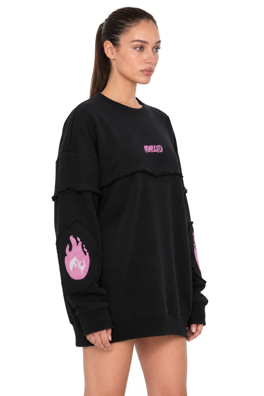 Pink Abyss Frayed Crewneck - MYS