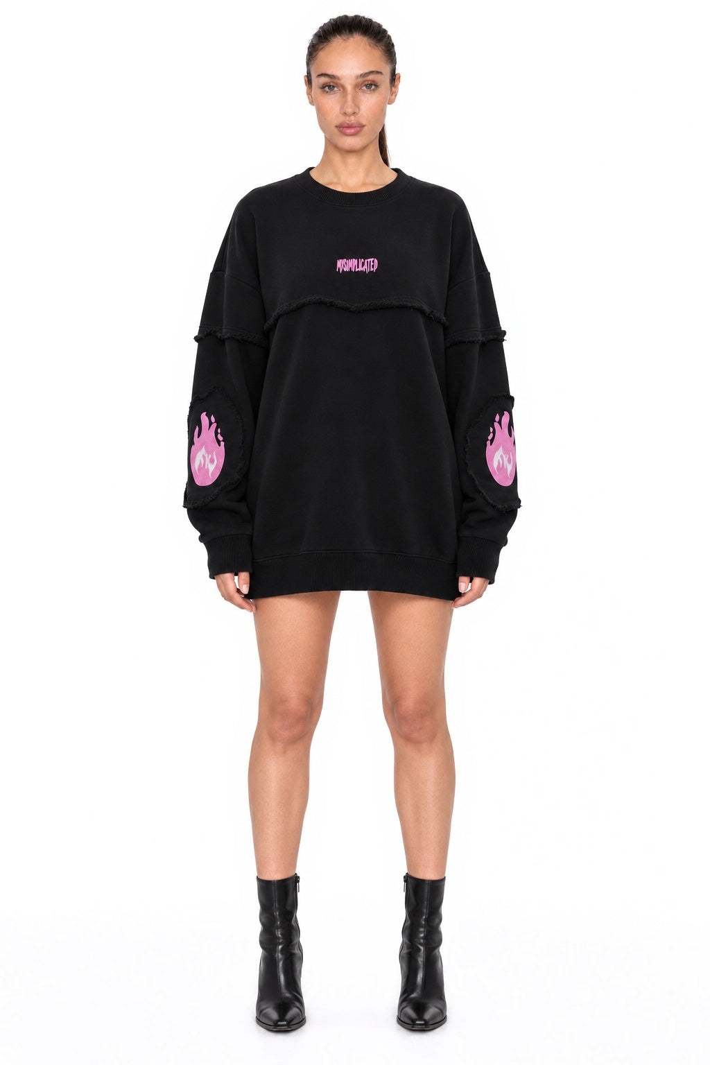Pink Abyss Frayed Crewneck - MYS