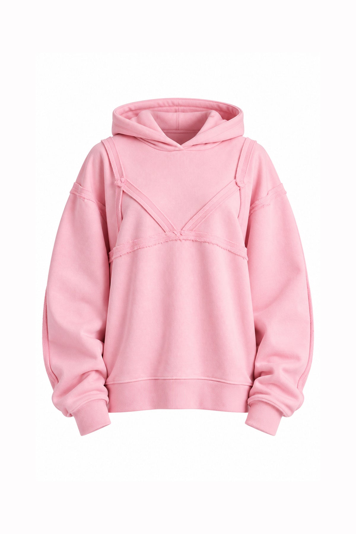 Bra Overlay Pink Hoodie V2