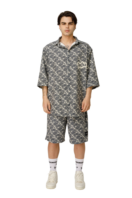 Pop Cola Classic Set Shirt & Bermuda Ribbed Fabric - MYS