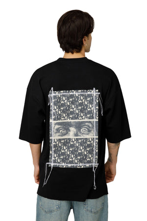 Pop Cola Eyes Black Oversized T-shirt - MYS