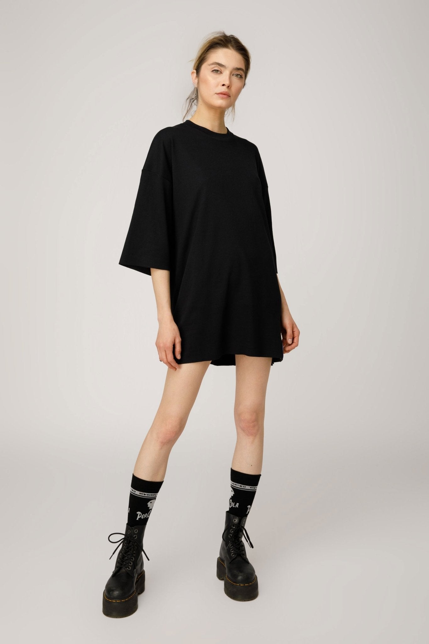 Pop Cola Mix Black Oversized T-shirt - MYS