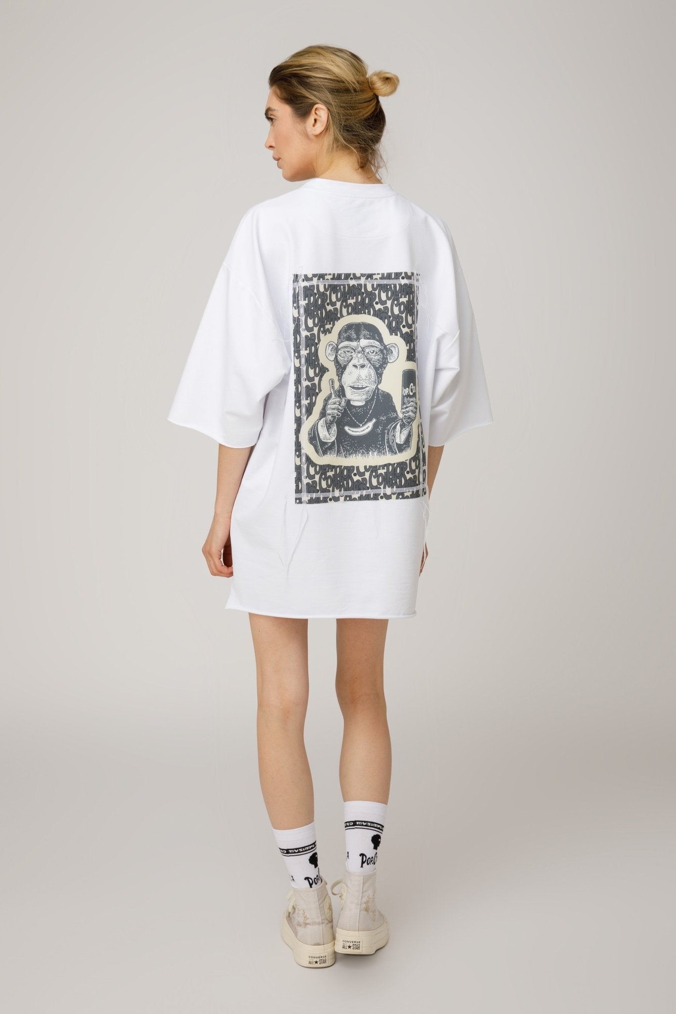 Pop Cola Obey White Oversized T-shirt - MYS