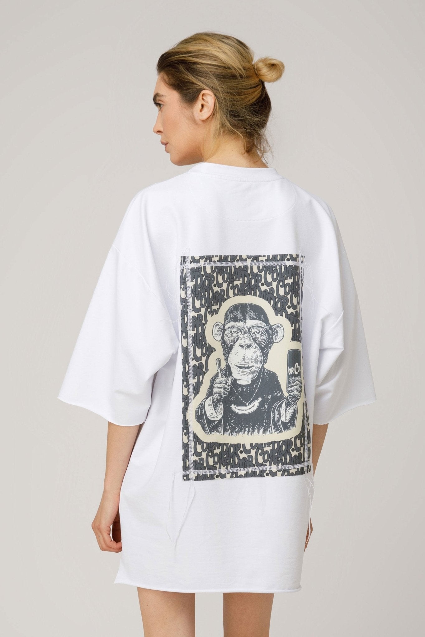 Pop Cola Obey White Oversized T-shirt - MYS