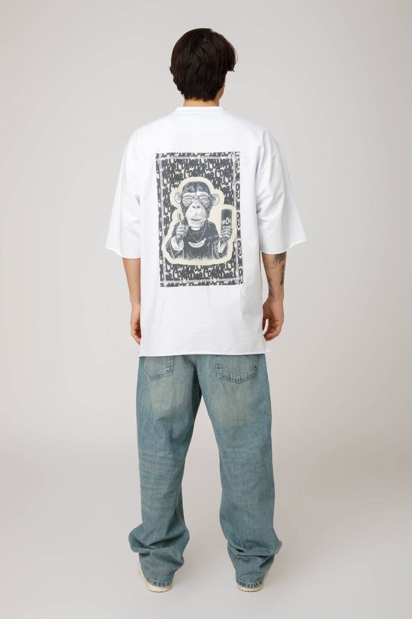 Pop Cola Obey White Oversized T-shirt - MYS