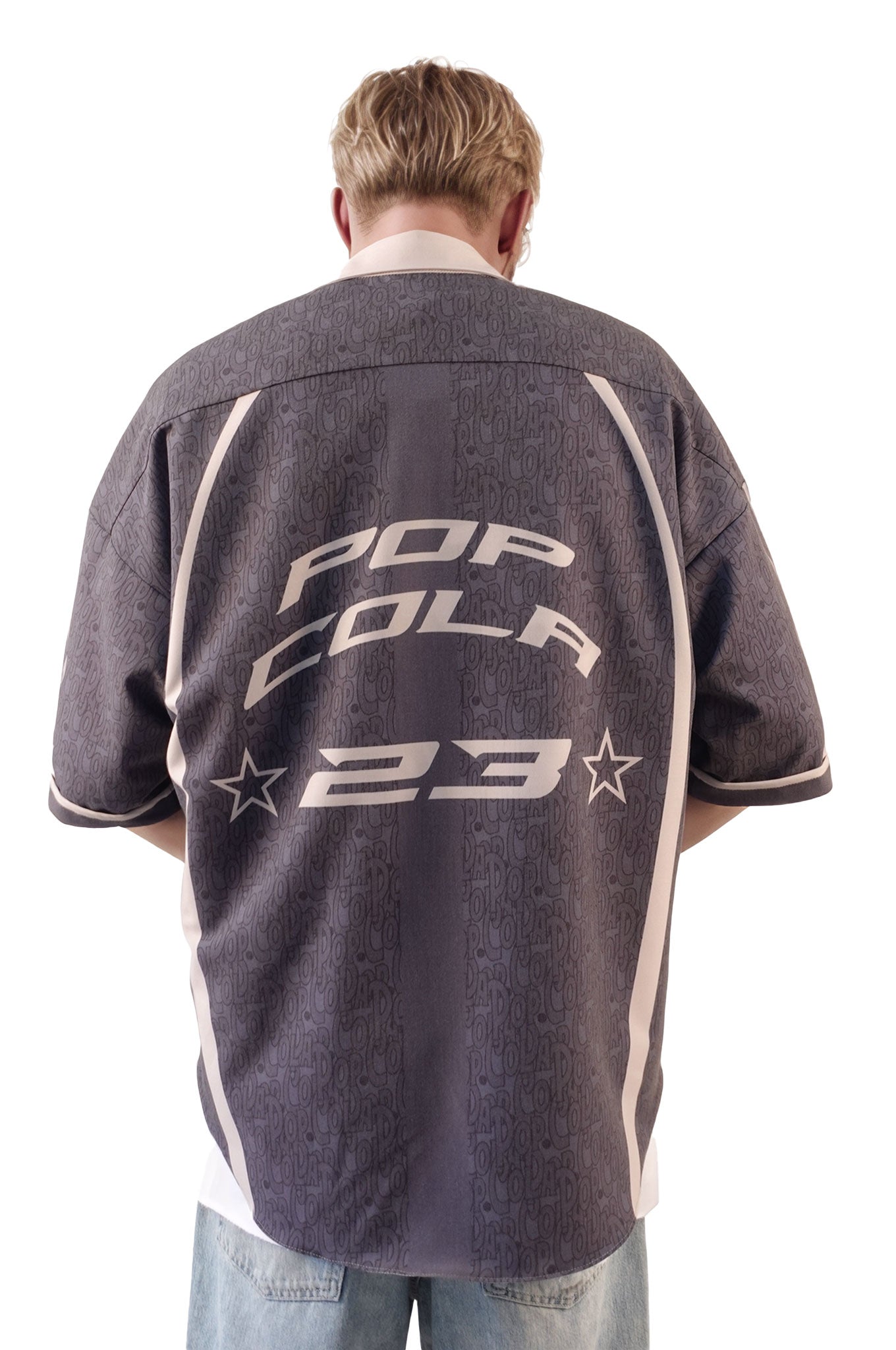 Pop Cola 23 Grey Short Sleeve Shirt (recycled fabric)
