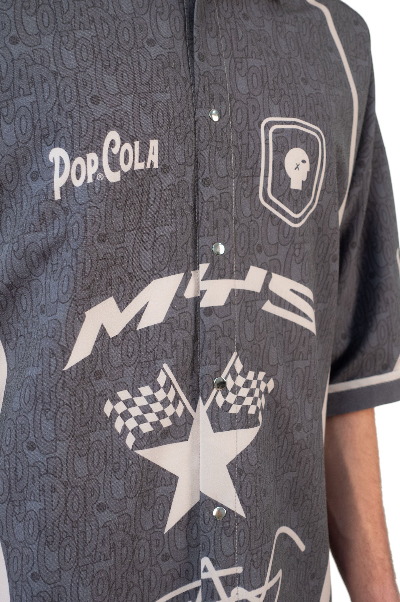 Pop Cola 23 Grey Short Sleeve Shirt (recycled fabric)