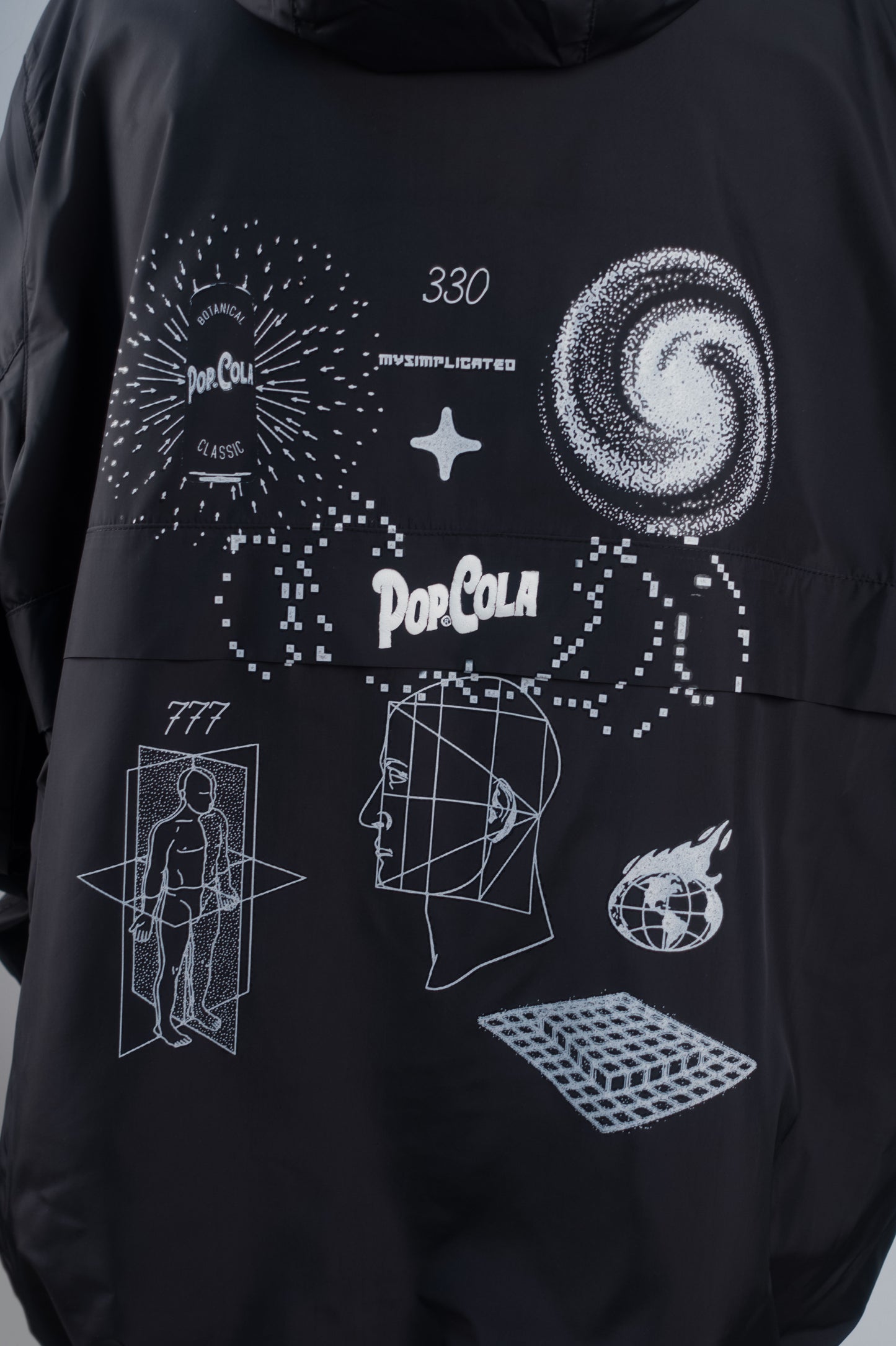 Pop Cola Black Windbreaker