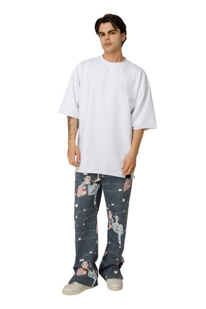 Pop Cola Mix Trousers Ribbed Fabric - MYS